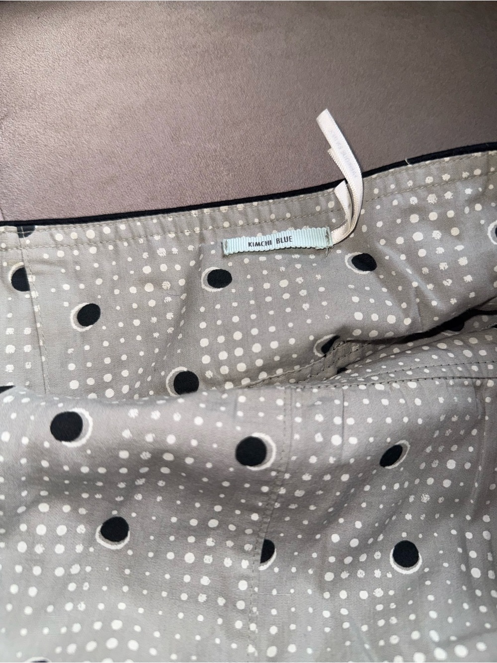 Kimchi Blue Cream and Black Polka Dot Strapless Mini Dress - Picture 6 of 7